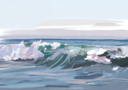 Wave coming in to Main Beach