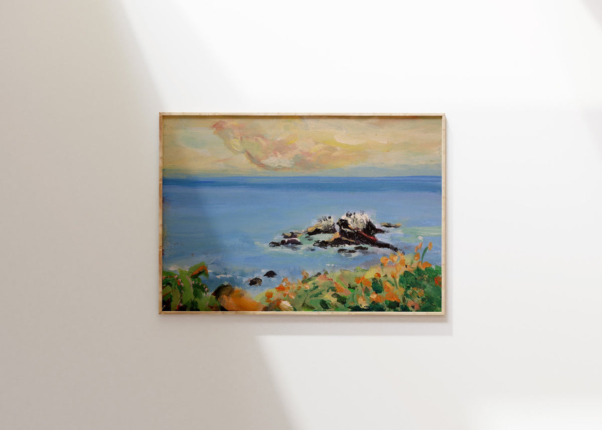 Crescent beach, Laguna, original painting, 5x7 inches