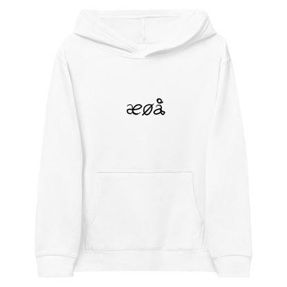 Norwegian letters on Kids fleece hoodie